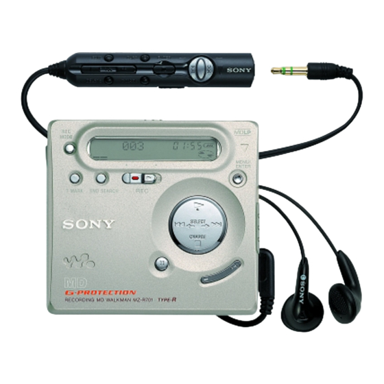 Sony MZ-R701 Bedienungsanleitung