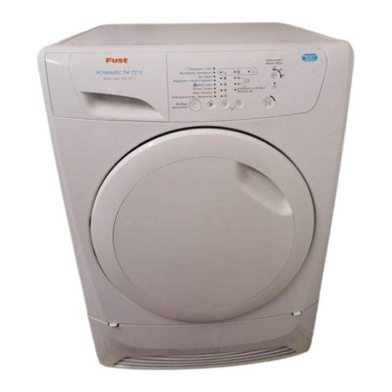 FUST NOVAMATIC TW727.1E Benutzerinformation