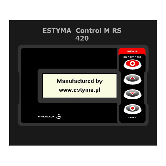 Estyma Control M RS 420 Bedienungsanleitung