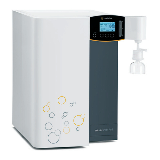 Sartorius arium comfort I Betriebsanleitung