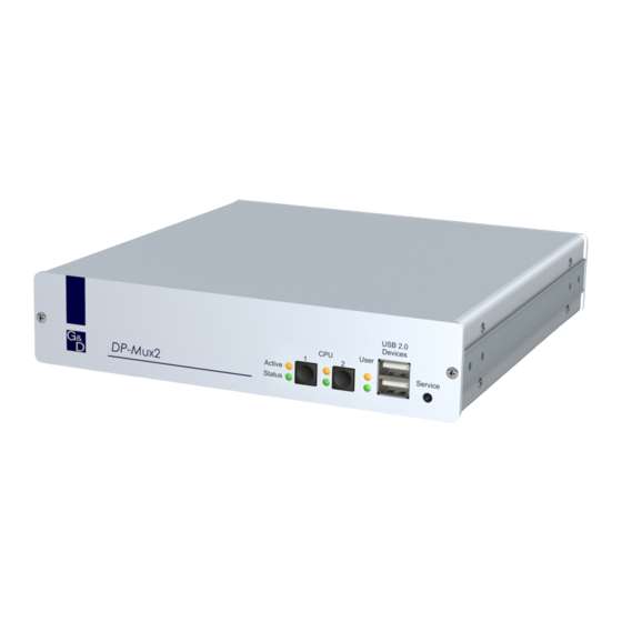 Guntermann & Drunck DP-MUX2-USB Installationsanleitung