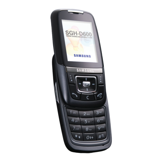 Samsung SGH-D600 Bedienungsanleitung