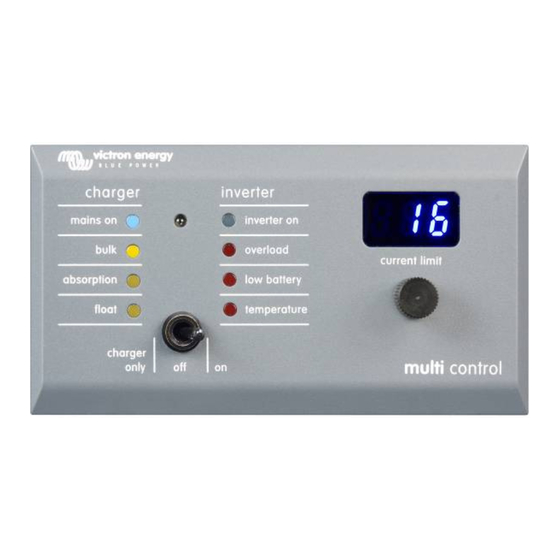 Victron energy Digital Multi Control GX Panel Anleitung