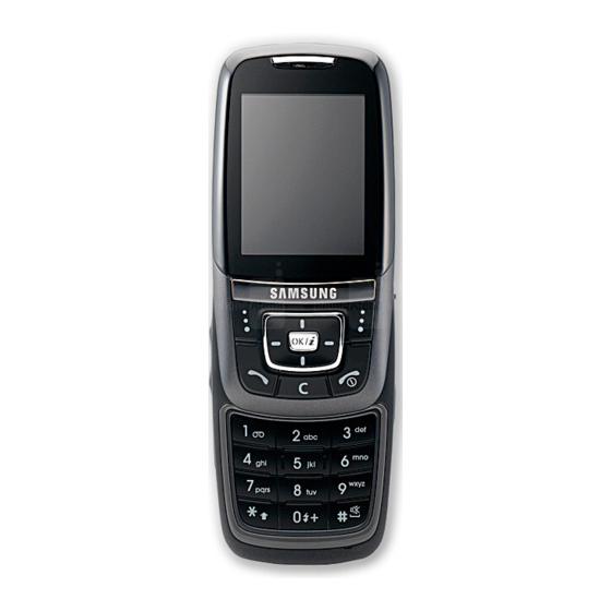 Samsung SGH-D600 Kurzanleitung