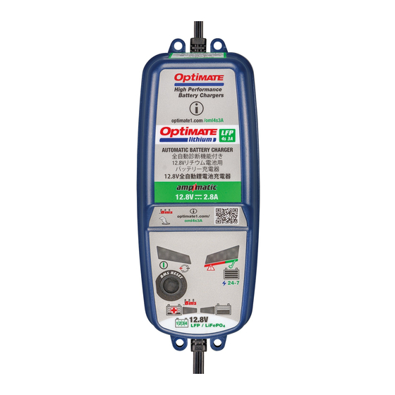 Tecmate Optimate lithium LFP 4s 2.8A Anwendungsvorschriften