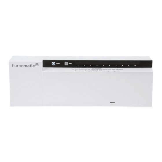 HomeMatic IP HmIP-FAL230-C10 Installations- Und Bedienungsanleitung