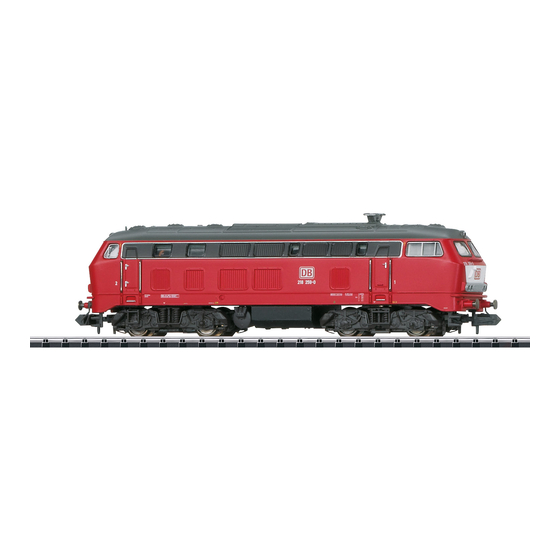Trix EXPRESS BR 218 Anleitung