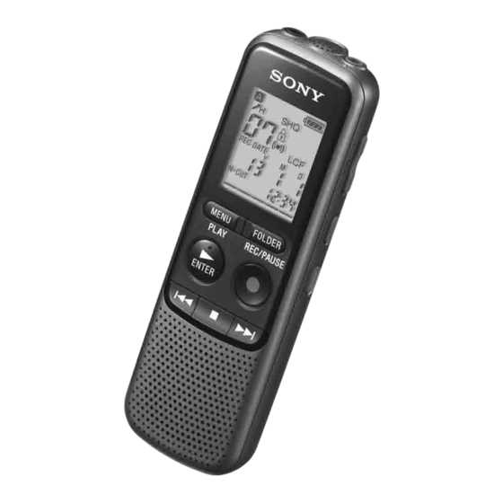Sony ICD-PX232 Kurzanleitung