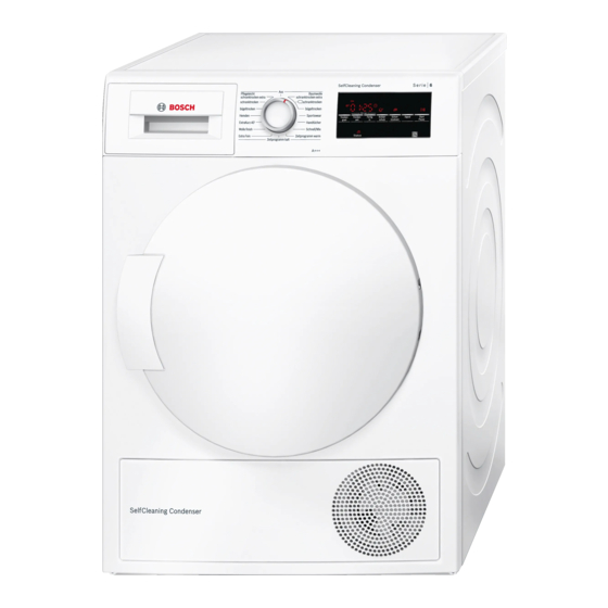 Bosch WTW854V3 Gebrauchs- Und Aufstellanleitung
