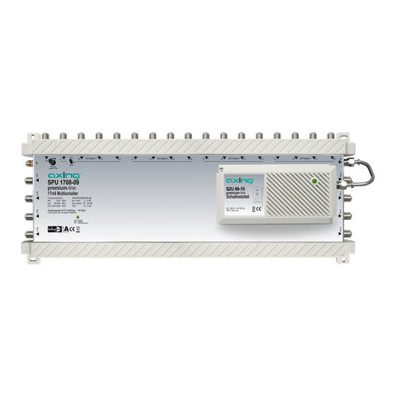 axing premium-line SPU 1708-09 Betriebsanleitung