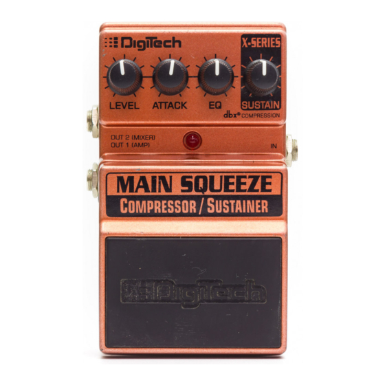 DigiTech Main Squeeze Compressor/Sustainer Bedienungsanleitung