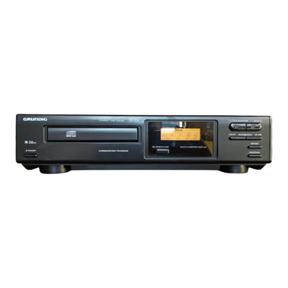 Grundig CD 103 Serviceanleitung