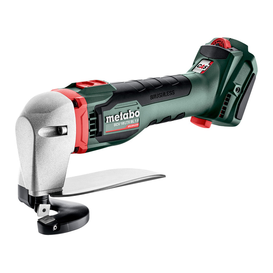 Metabo SCV 18 LTX BL 1.6 Originalbetriebsanleitung