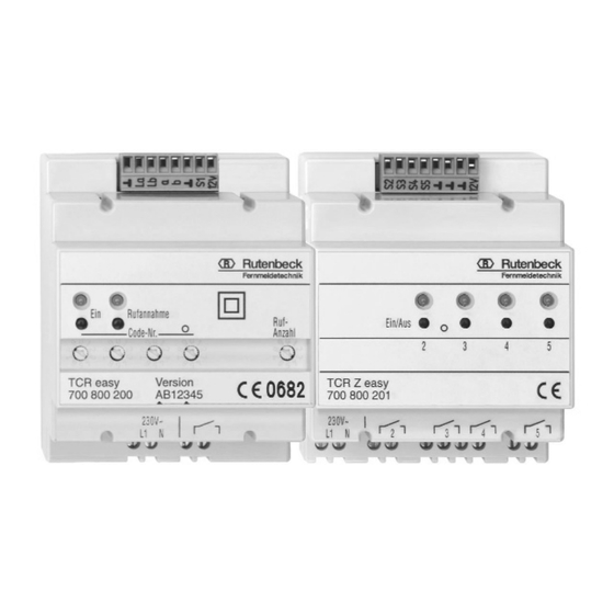 Rutenbeck TCR Easy Bedienungsanleitung