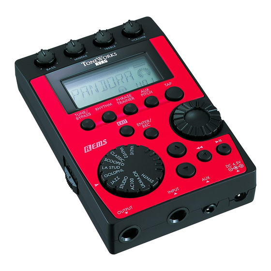 Korg TONEWORKS PANDORA PX4B Bedienungsanleitung