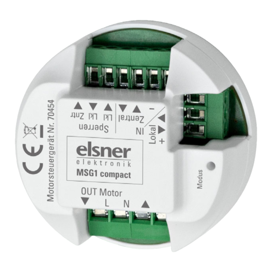 elsner elektronik MSG1 compact Technische Daten Und Installationshinweise