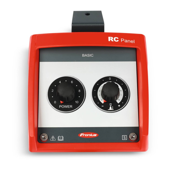 Fronius RC Panel Basic Bedienungsanleitung & Ersatzteilliste