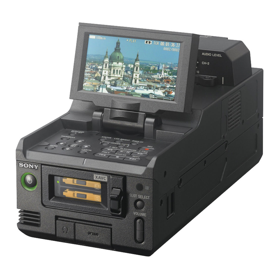 Sony PMW-RX50 Vor Verwendung Dieses Geräts
