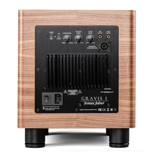 Sonus Faber Gravis Class & Power Bedienungsanleitung