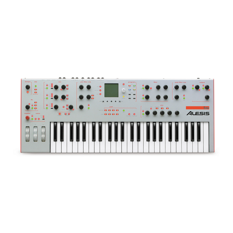 Alesis ion Schnellbedienungsanleitung