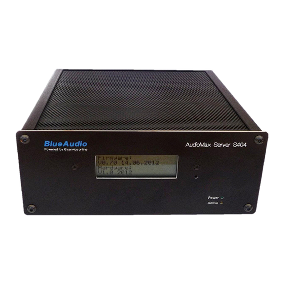 Blue Audio AudioMax Server S404-U Bedienungsanleitung