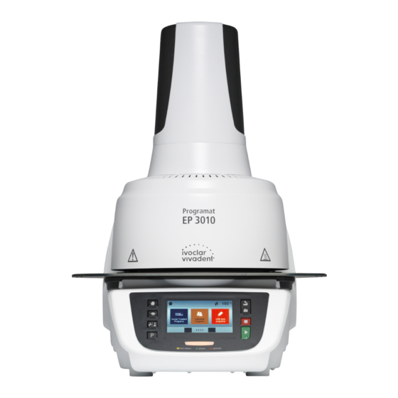 IVOCLAR VIVADENT PROGRAMAT EP 3010 HANDBUCH Pdf-Herunterladen | ManualsLib