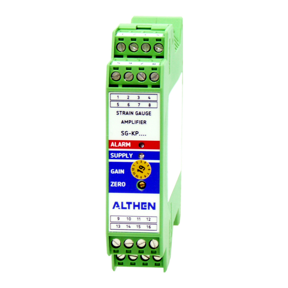 ALTHEN SG-KP-12E Serie Bedienungsanleitung