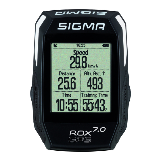 Sigma ROX GPS 7.0 Bedienungsanleitung
