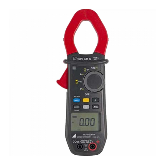 Gossen MetraWatt METRACLIP 85 Bedienungsanleitung