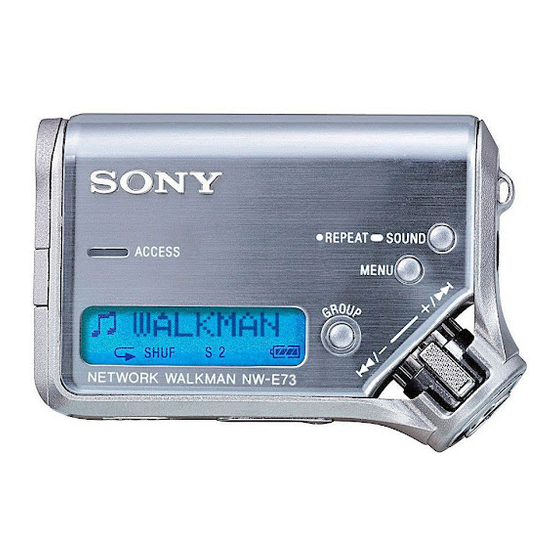 Sony NW-E53 Bedienungsanleitung
