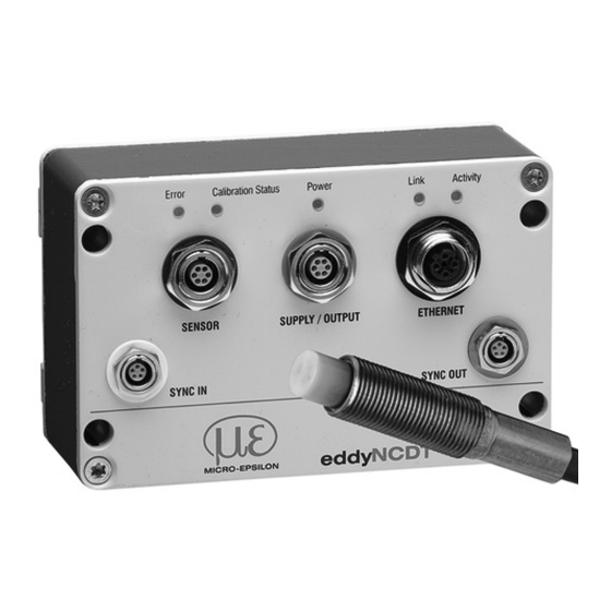 MICRO-EPSILON eddyNCDT 3100-SM Betriebsanleitung