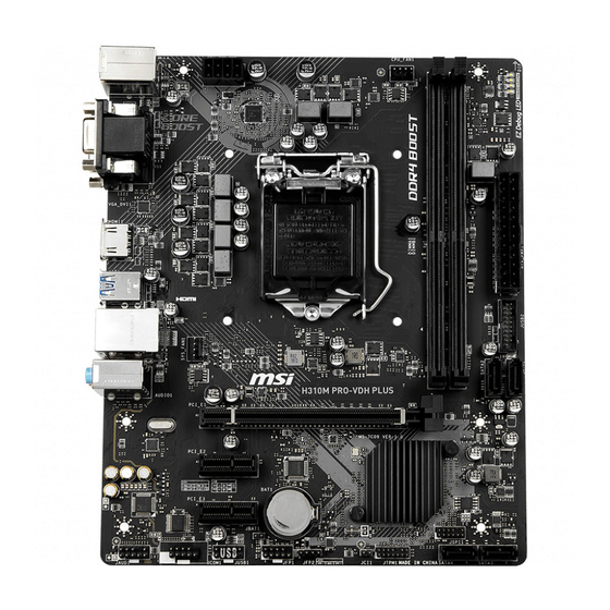 MSI H310M PRO-VDH PLUS Handbücher