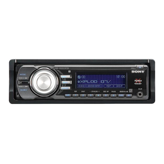 Sony CDX-GT710 Bedienungsanleitung