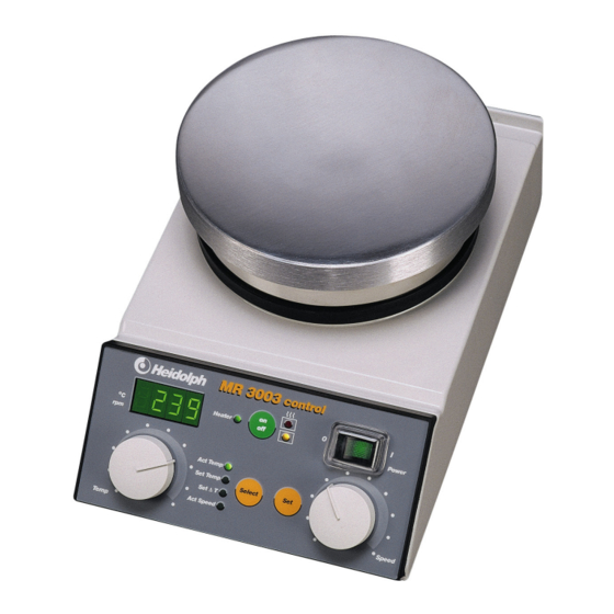Heidolph MR 3003 control Betriebsanleitung