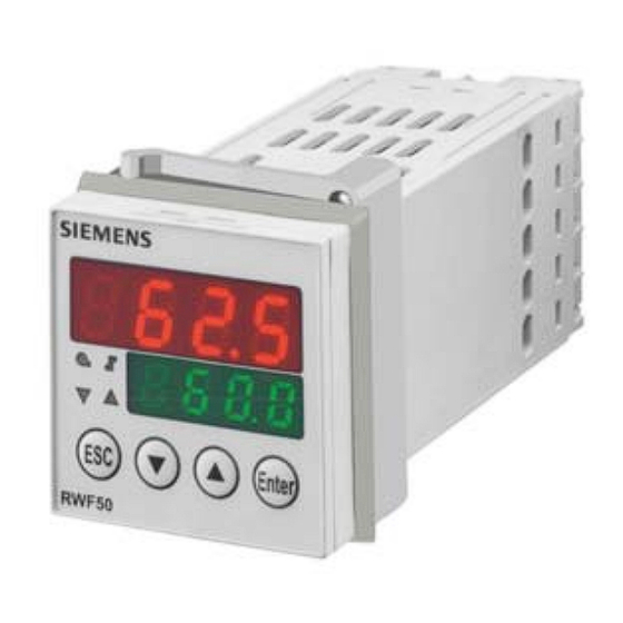 Siemens RWF50 Montage- Und Bedienungsanleitung