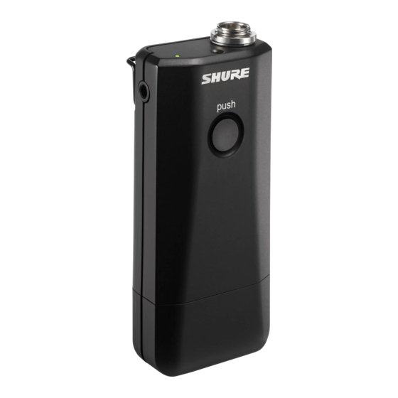 Shure Microflex Wireless-Serie Bedienungsanleitung