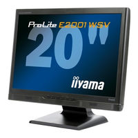 Iiyama PROLITE E2001WS Bedienungsanleitung