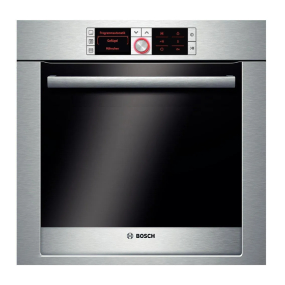 Bosch HBG78B9.0 Edelstahl Einbaubackofen Gebrauchsanleitung