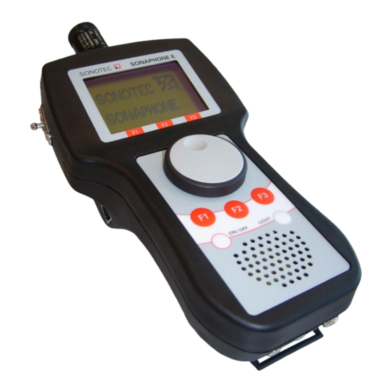 SONOTEC SONAPHONE E Bedienungsanleitung