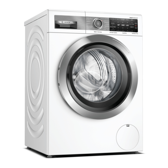 Bosch WAX28GH4FG Gebrauchs- Und Montageanletung