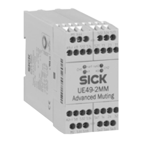 SICK UE49-2MM Betriebsanleitung