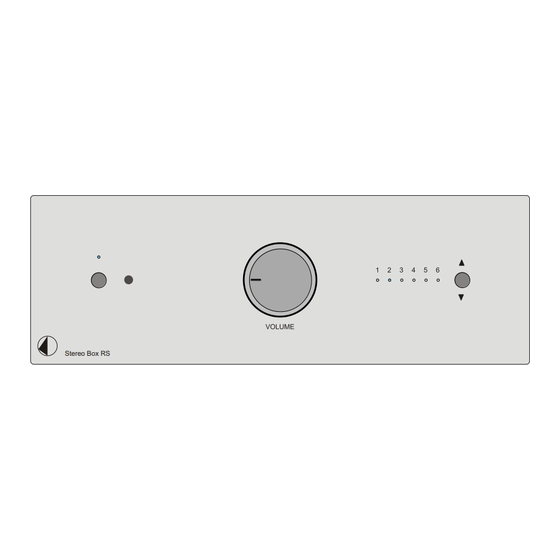 Pro-Ject Stereo Box RS Bedienungsanleitung