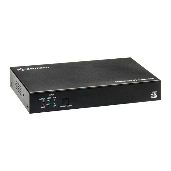 Kindermann Multishare 41 automatic Bedienungsanleitung