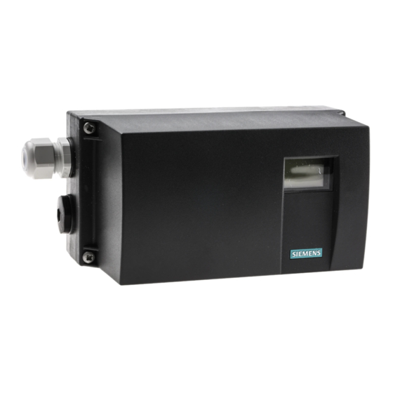 Siemens SIPART PS2 Kompaktbetriebsanleitung