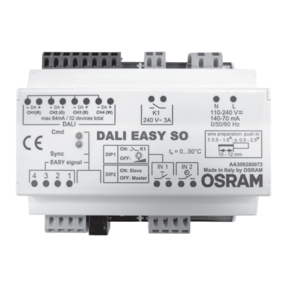 OSRAM DALI EASY SO Bedienungsanleitung
