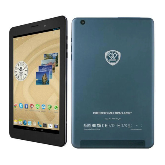 Prestigio MULTIPAD QUANTUM 8.1 3G Schnellstartanleitung