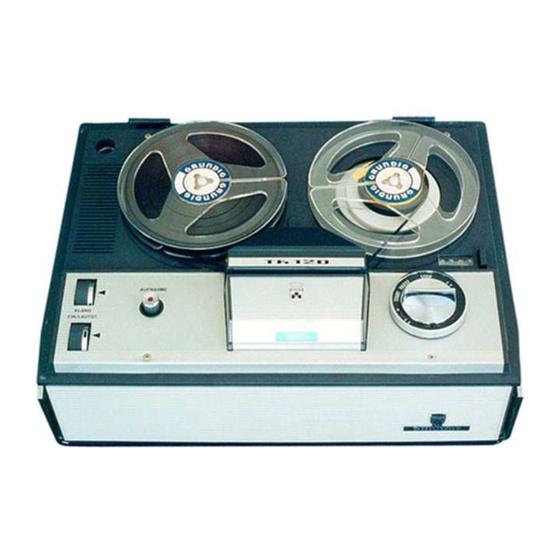 Grundig TK 120 Mechanikeranleitung