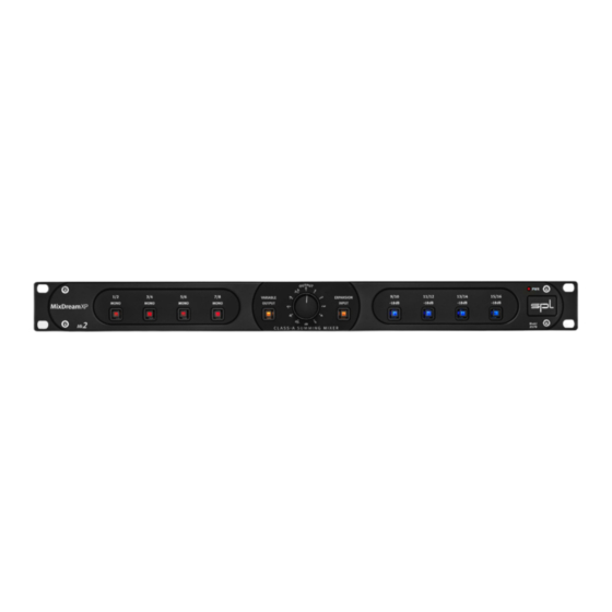 SPL MixDream XP Mk2 Bedienungsanleitung