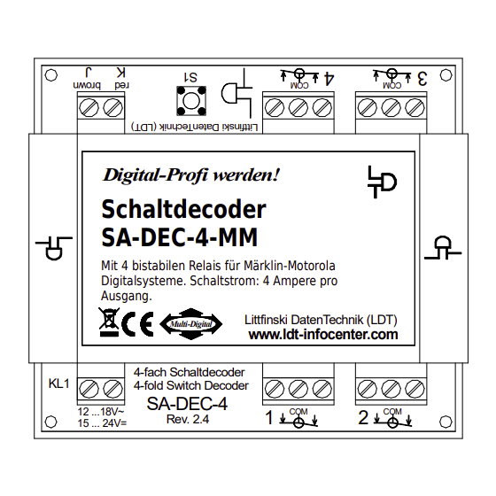 LDT SA-DEC-4-MM-G Bedienungsanleitung