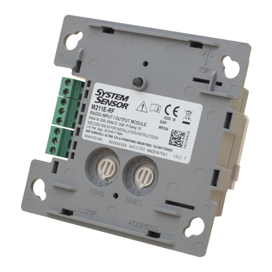 System Sensor M211E-RF Installationsanweisungen